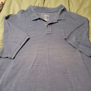 Sonoma Goods For Life Men's Heathered Blue Polo Shirt